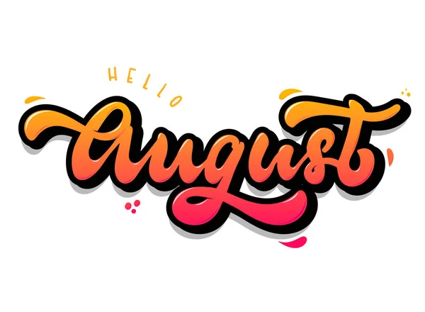 Hallo August Handschrift Zitat — Stockfoto