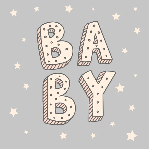 Söt Typografi Citat Baby För Affischer Banderoller Plakat Etc — Stockfoto