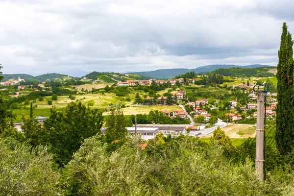 Vue Depuis Mur Ancien Château Sur Paysage Face Ciel Bleu — Photo