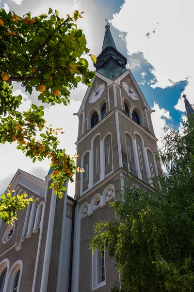 Esta Igreja Paroquial Janeza Krstnika Antigo Edifício Gótico Agora Barroco — Fotografia de Stock