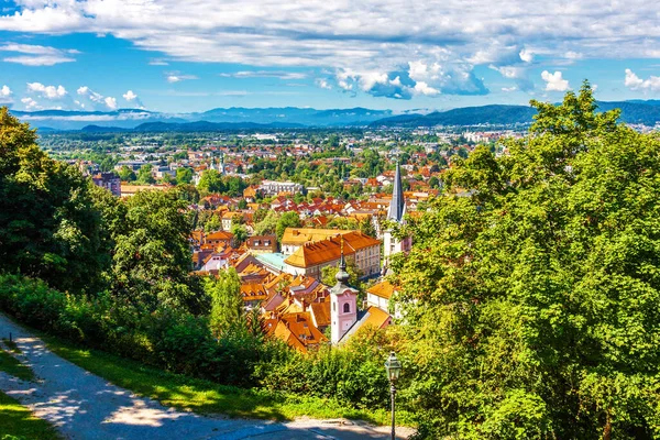 Old Street Center Ljubljana — Stock Photo, Image