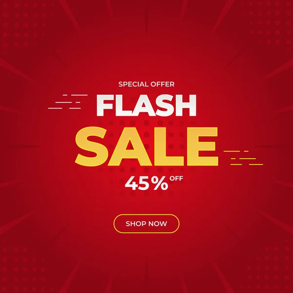 Flash Satış afişi tasarımı, vektör grafik şablonları sosyal medya sonrası