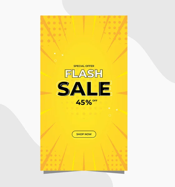 Flash Sale Banner Design Vector Graphic Template Post Social Media — 스톡 사진