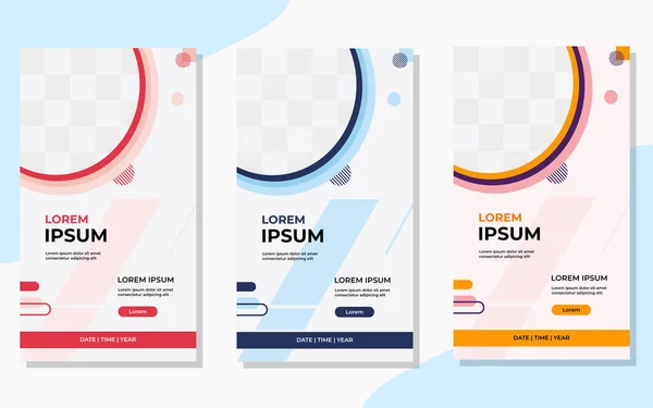 Memphis tarzında Minimalist Çember Arkaplanı. Sosyal medya hikayeleri için uygun şablon, arkaplan, el ilanı, reklam afişi, vs.