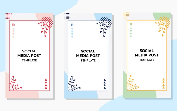 Memphis tarzında Minimalist Çiçek Özgeçmişi. Sosyal medya Hikayesi için uygun şablon, arkaplan, broşür, düğün davetiyesi vs.