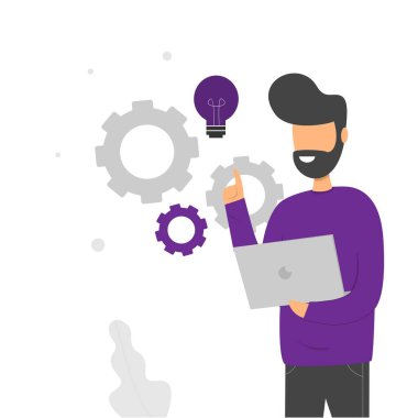 Çizimci adamın bir fikri var.