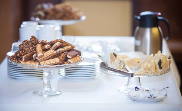 Śniadanie w formie bufetu, lunch, przerwy na kawę, przekąska — Zdjęcie stockowe