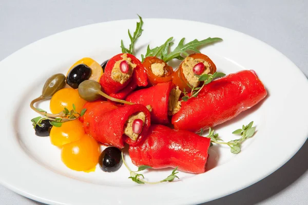 Kaukasische Keuken Khachapuri Lobby Shashlik Churchkhela Adzhabsandal Khinkali Keuken Voedsel — Stockfoto