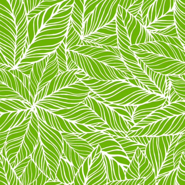 Seamless Pattern Tropical Leaf Background Hand Drawn Vector Illustration Perfect — Stock Vector