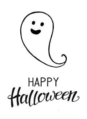 Cadılar Bayramı partisi davetiyesi, tebrik kartı, el ilanı, afiş, poster şablonları. Elle çizilmiş geleneksel karakterler, şirin tasarım elemanları, elle yazılmış mürekkep harfleri..