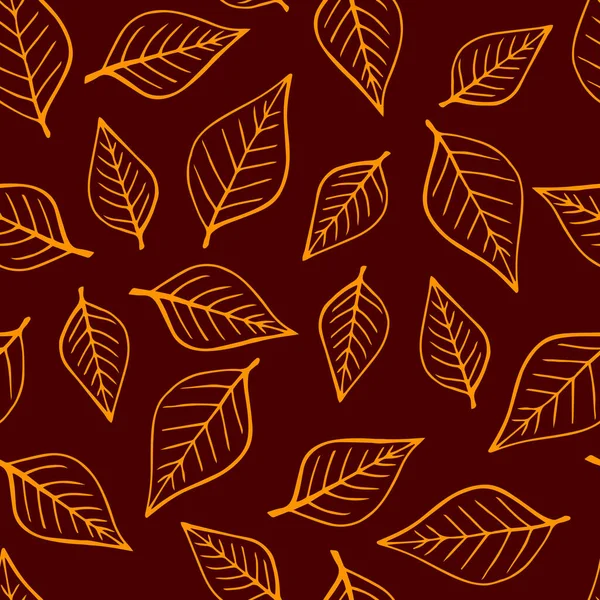 Motif Sans Couture Avec Des Feuilles Automne Dans Les Couleurs — Image vectorielle