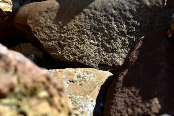 Güneşin altındaki taşın yüzeyi