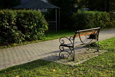 Sonbahar Şehir Parkı 'nda bank