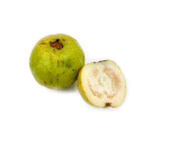 Guava amrud yazı için beyaz posayı dilimler