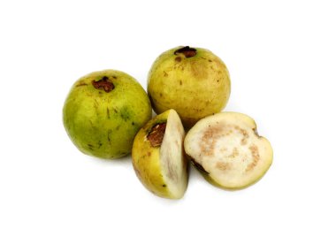Guava amrud yazı için beyaz posayı dilimler