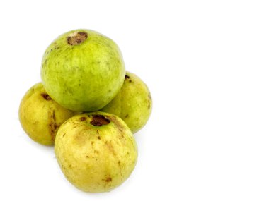 Beyaz arkaplanda Amrud veya Guava meyvesi izole