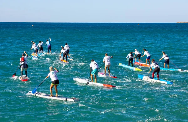 Oct 2020 Garraf España Stand Paddle Surf Competición Carreras Sup — Foto de Stock