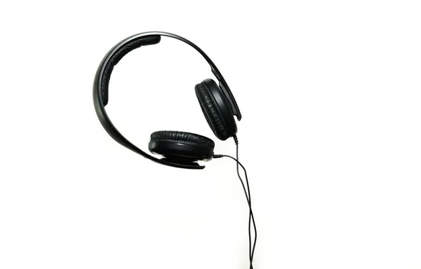 Black Headphones Helmets White Background — Stock Photo, Image