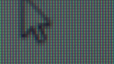 bilgisayar ekranı mikroskop altında görüntülendi