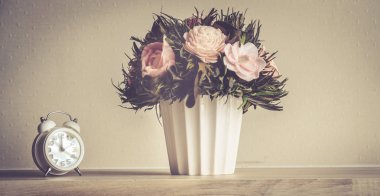 vintage tonda çiçek pot sürecinde Vintage çiçek