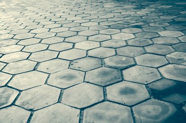 çimento blok Octagon şekil yolu veya geçit