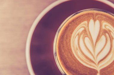 Kahve güzel Latte ile sanat