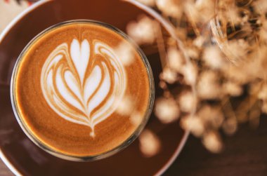 Kahve güzel Latte ile sanat