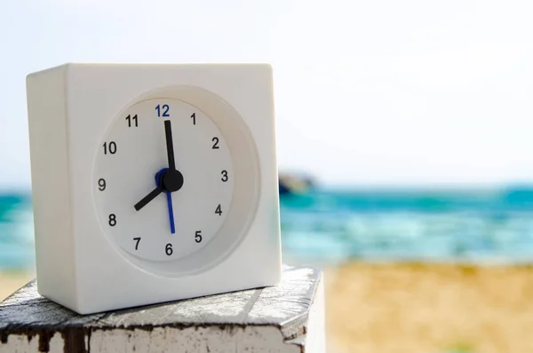 Modern Alarm Clock Beach — Stock Photo, Image