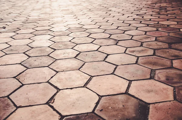 Cement Block Octagon Form Sökväg Eller Gångväg — Stockfoto