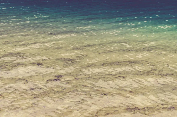 Onda Suave Oceano Azul Praia Areia Contexto — Fotografia de Stock