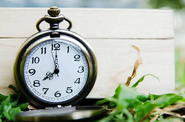 Retro Alarm Clock Table Photo Retro Color Image Style — Stock Photo, Image