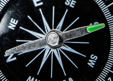 Güney yönünü gösteren pusula iğnesi