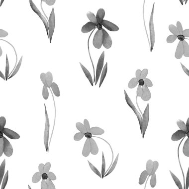 Çiçeklerle suluboya desenli çiçek deseni. Renkli doğa geçmişi. Güzel bir yaz baskısı. Herhangi bir tasarım için.