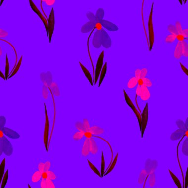 Çiçeklerle suluboya desenli çiçek deseni. Renkli doğa geçmişi. Güzel bir yaz baskısı. Herhangi bir tasarım için.