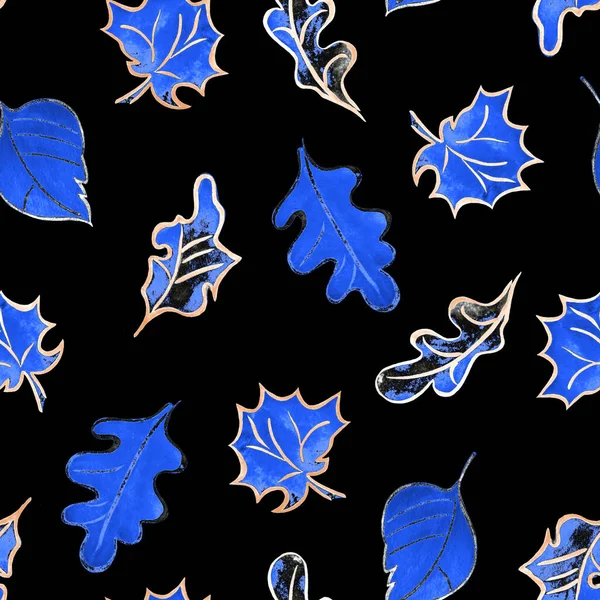 Αφηρημένη Αδιάλειπτη Μοτίβο Φύλλα Ακουαρέλας Μέιπλ Όκτρι Όμορφη Φυσική Φθινοπωρινή — Φωτογραφία Αρχείου