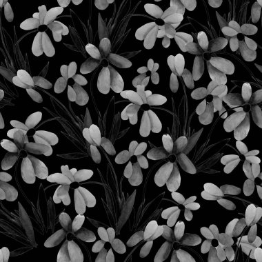 Çiçeklerle suluboya desenli çiçek deseni. Renkli doğa geçmişi. Güzel bir yaz baskısı. Herhangi bir tasarım için.