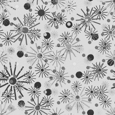 Parlak altın yıldızlı soyut, kusursuz şenlik düzeni. Herhangi bir tasarım için yaratıcı baskı.