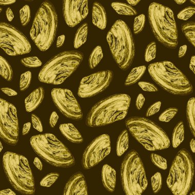 Deniz kabukları ile soyut suluboya desenleri. Güzel bir doğa geçmişi var. Herhangi bir tasarım için.