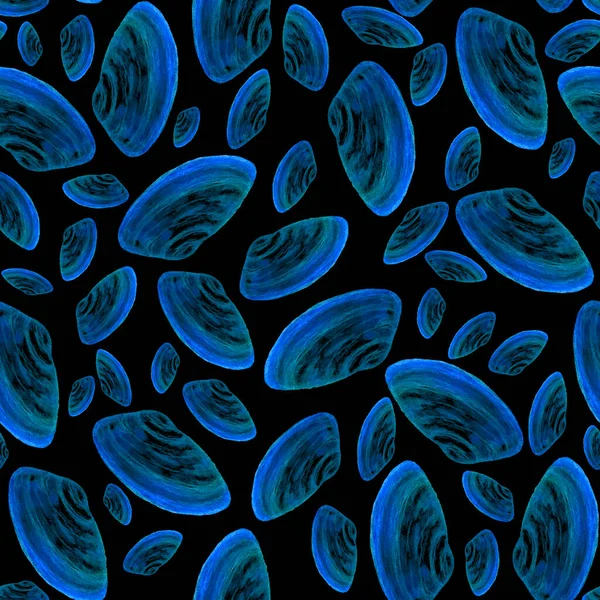 Abstract watercolor seamless pattern with seashells. Beautiful nature background. For any kind of a design. — Stock Image Abstract Watercolor Seamless Pattern Seashells Beautiful Nature Background Any Kind Royalty Free Stock Images