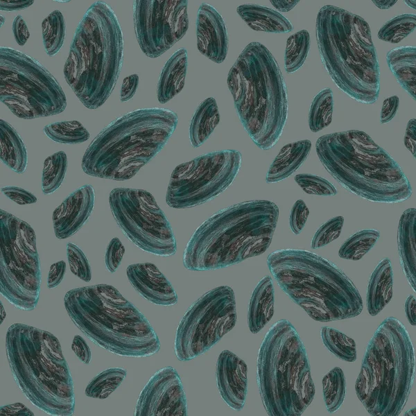 Abstract watercolor seamless pattern with seashells. Beautiful nature background. For any kind of a design. — Stock Image Abstract Watercolor Seamless Pattern Seashells Beautiful Nature Background Any Kind Royalty Free Stock Photos