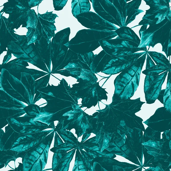 Dekoratives Nahtloses Muster Mit Fallenden Blättern Aquarell Schöner Natürlicher Herbstdruck — Stockfoto