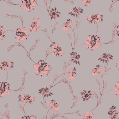 Çiçeksiz desenli suluboya kadife çiçekleri. Botanik duvar kağıdı. Çiçekli tekstil tasarımı. Kaliteli, kusursuz yaz şablonu.