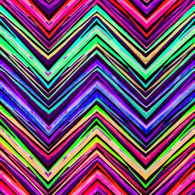 Soyut suluboya kusursuz desen. Geometrik modern tarzda sanat eserleri. Zig Zag. Çağdaş. Yüzey tasarımı.