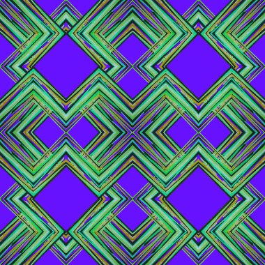 Soyut suluboya desenli, zigzag elementli. Geometrik modern tarzda sanat eserleri. Çağdaş. Yüzey tasarımı için.