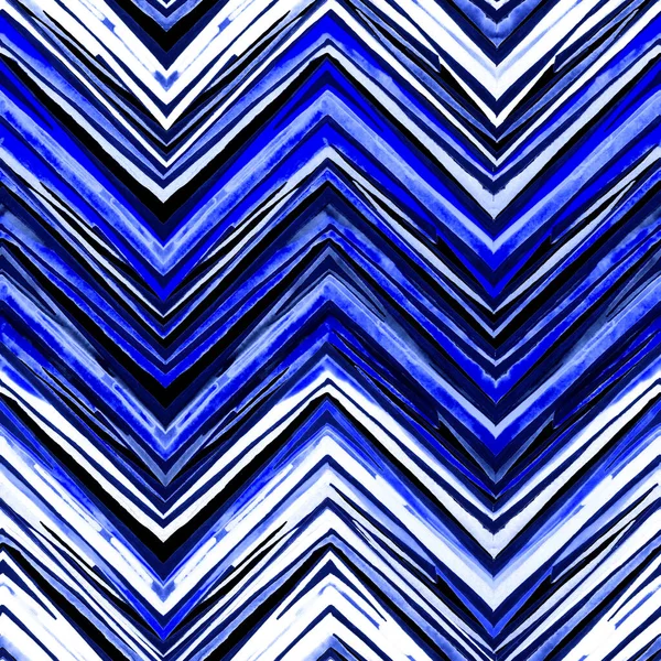 Abstract Aquarel Naadloos Patroon Kunstwerk Geometrische Moderne Stijl Zig Zag — Stockfoto