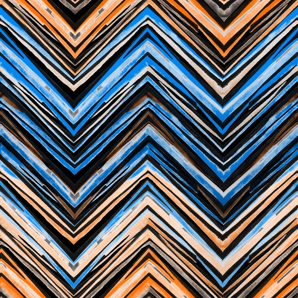 Абстрактный Акварельный Бесшовный Рисунок Произведения Искусства Геометрическом Современном Стиле Зиг — стоковое фото