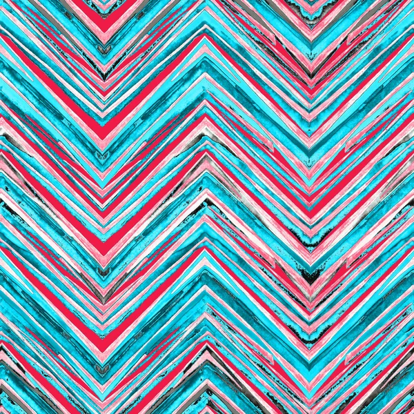 Abstract Aquarel Naadloos Patroon Kunstwerk Geometrische Moderne Stijl Zig Zag — Stockfoto