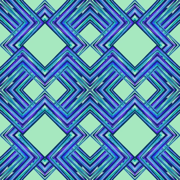 Patrón Sin Costura Acuarela Abstracta Con Elementos Zigzag Obra Arte —  Fotos de Stock
