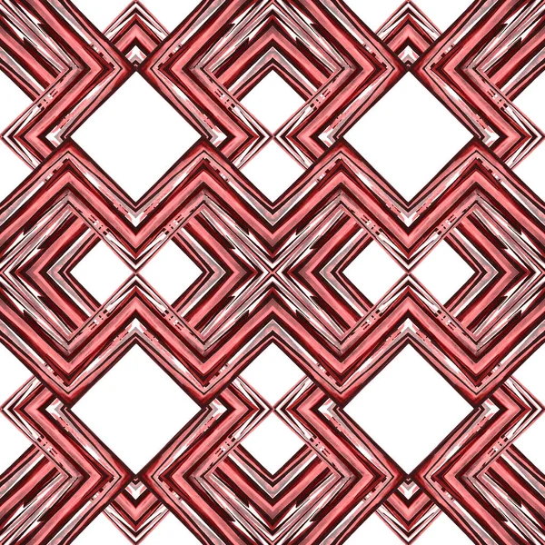 Abstract Aquarel Naadloos Patroon Met Zigzagelementen Kunstwerk Geometrische Moderne Stijl — Stockfoto
