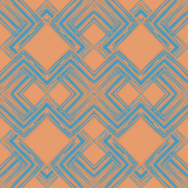 ジグザグ要素と抽象水彩シームレスパターン 幾何学的なモダンスタイルの作品 現代的 表面設計のため — ストック写真